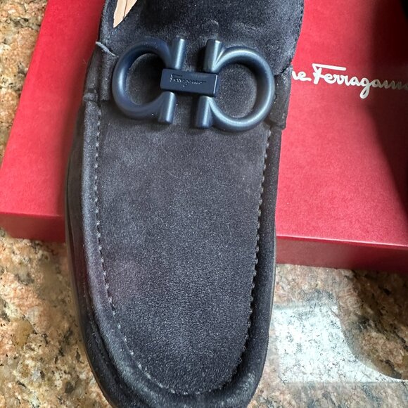 Salvatore Ferragamo ROLO 6 Dark Blue BUC Suede size 7 1/2 D MEN main image 8